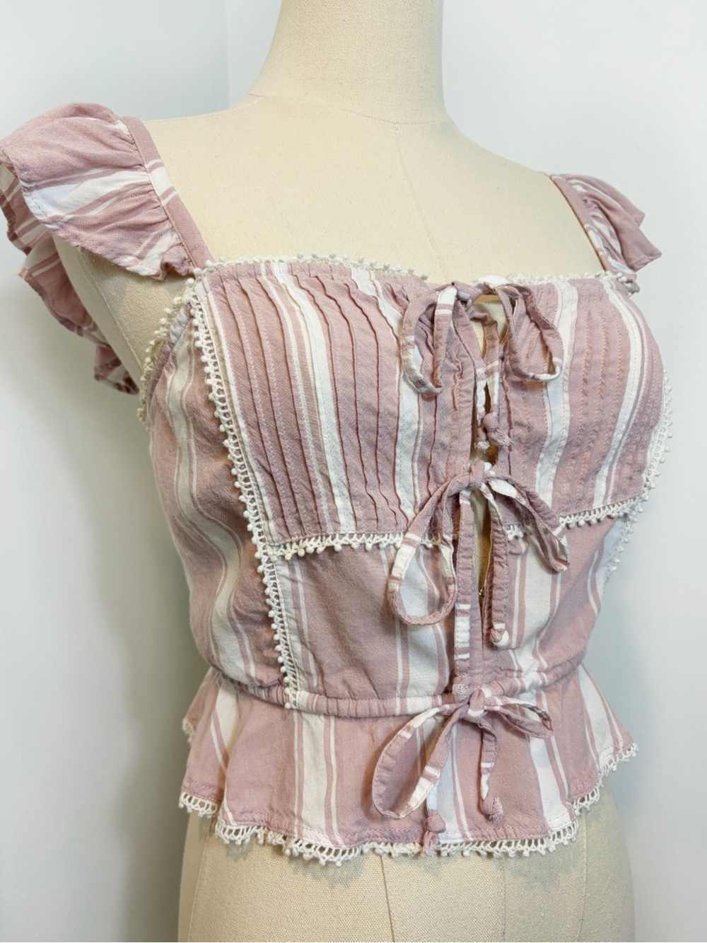 Anthropologie RAHI Dainty Tie Tank FLAWS See Description